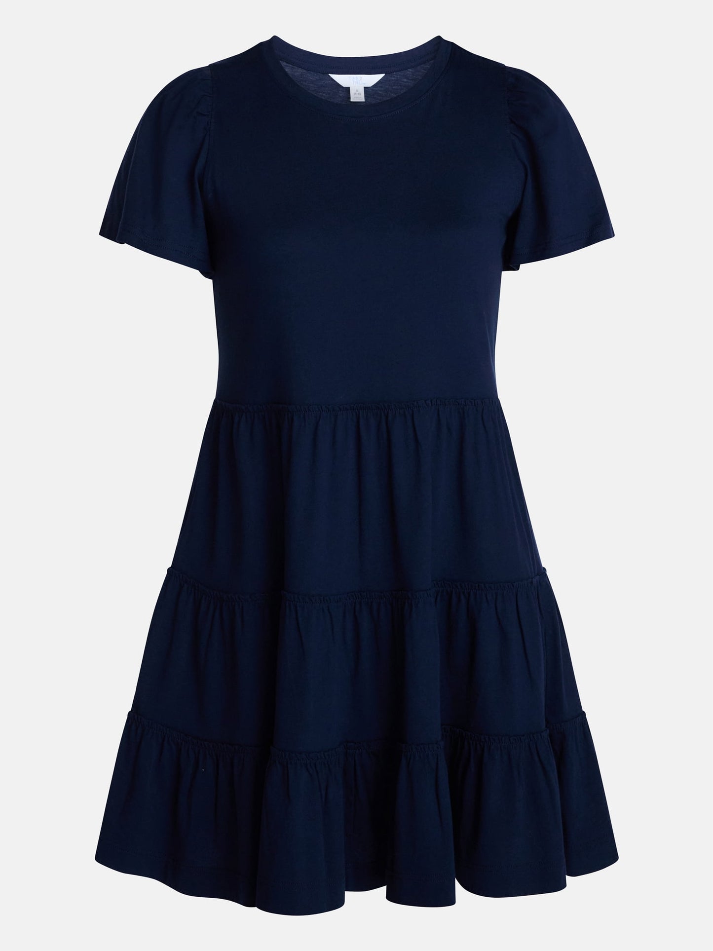 Time and Tru Women's and Women’s Plus Cotton Swing Dress with Short