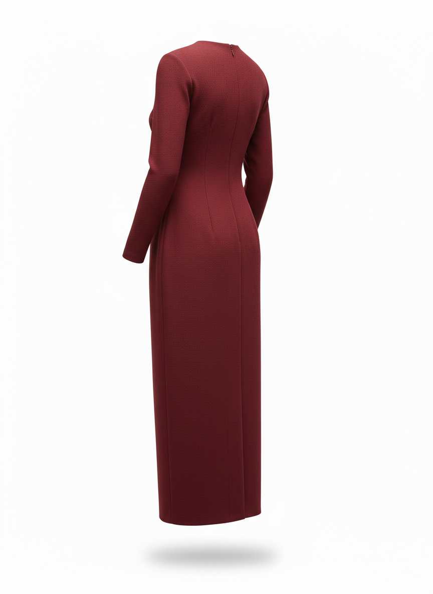 Long Dress with a Sheath Cut