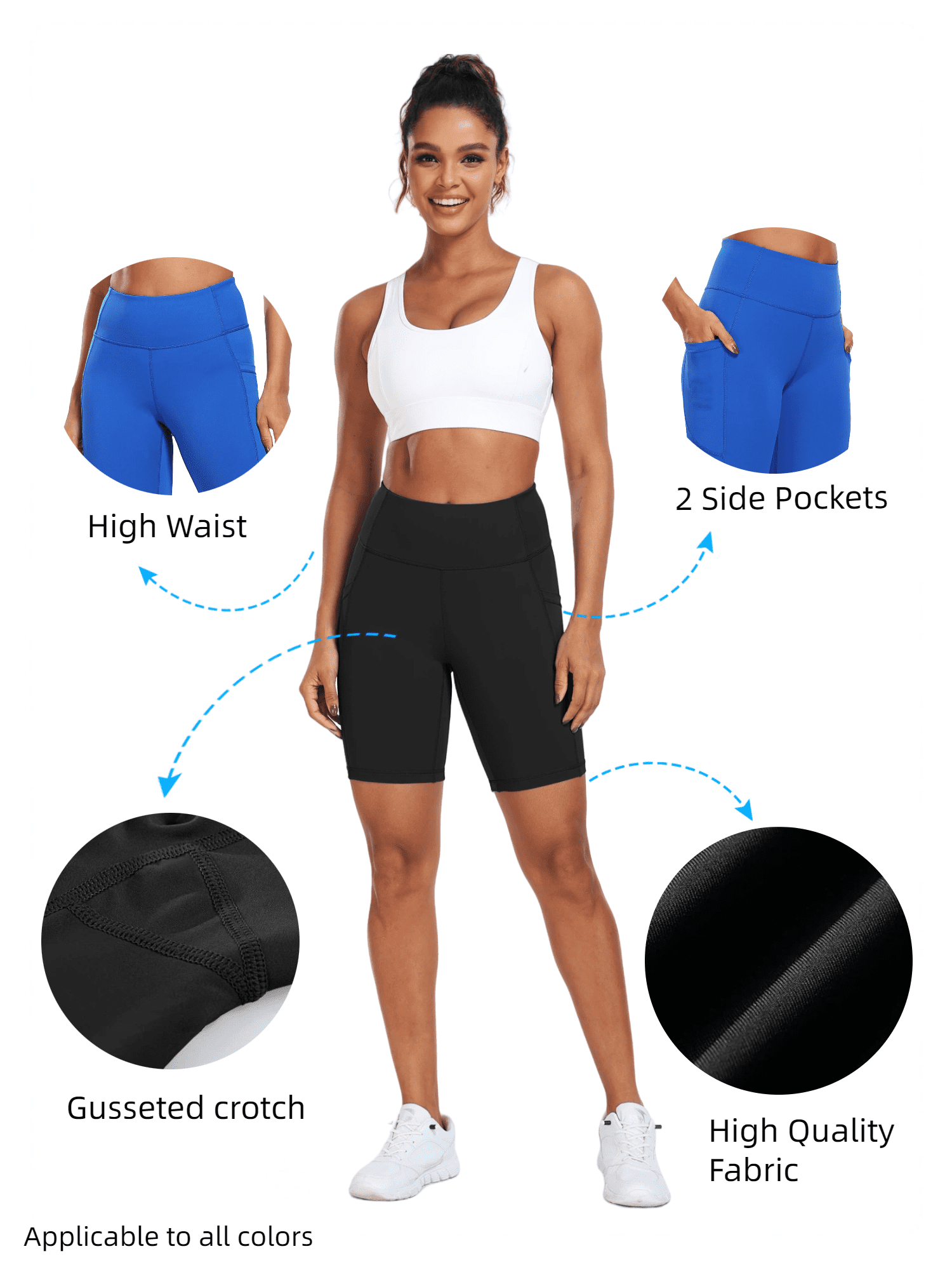 Fashnica- High -Waist -Spandex- Yoga Shorts -Athletic.jpg
