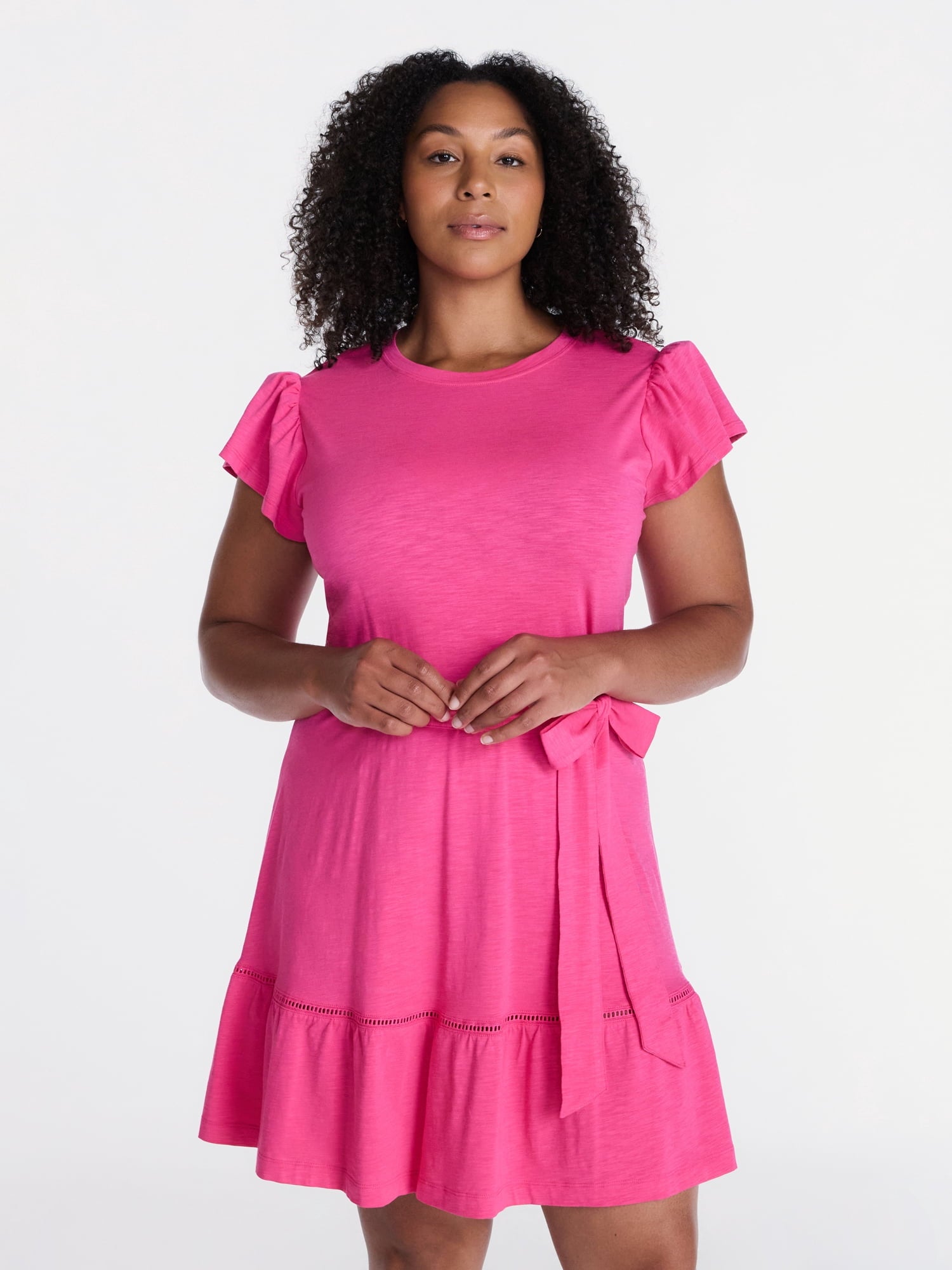Fashnica- Women -Plus- Belted- Flutter Mini -Dress.jpg