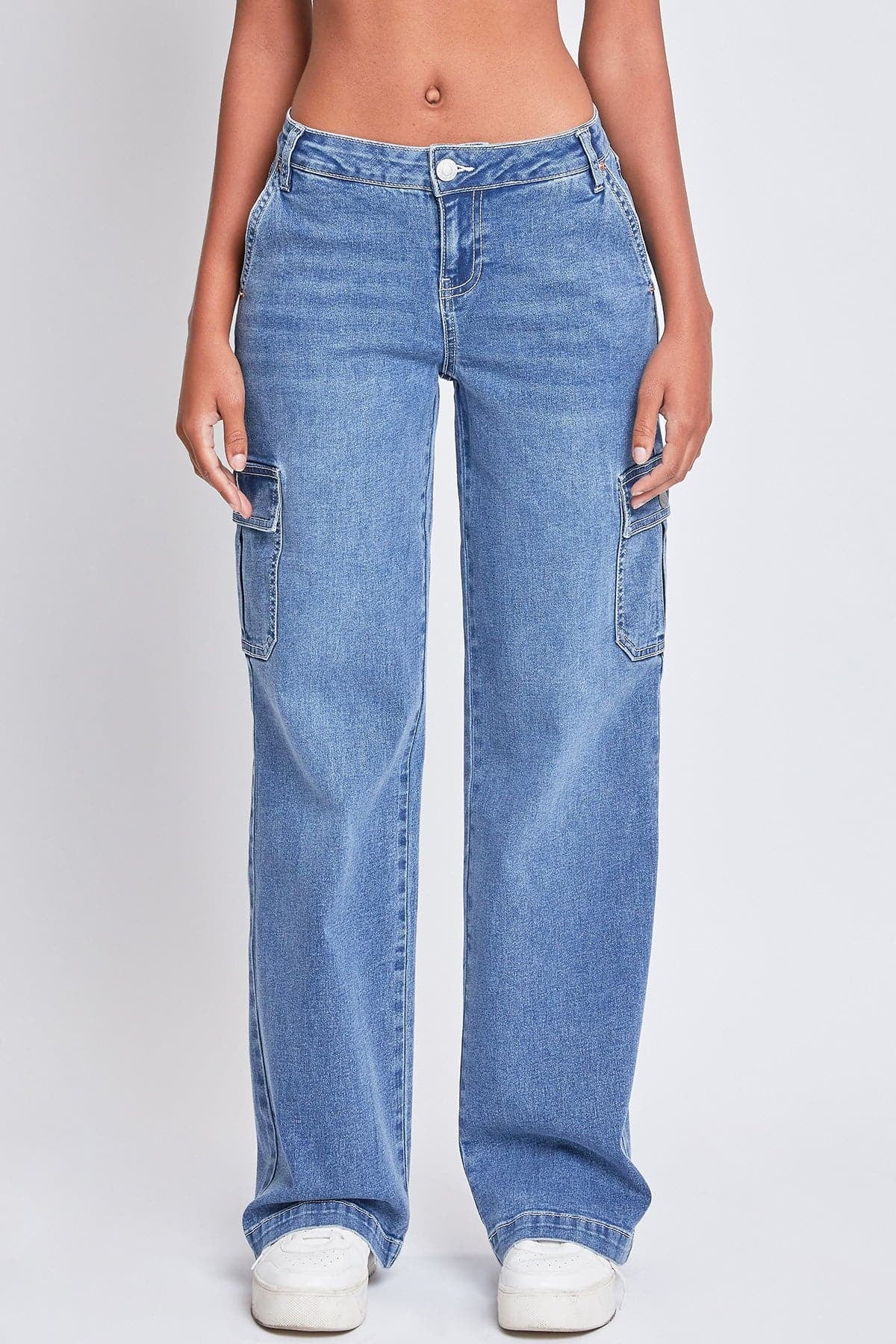 Fashnica- Women's -Straight -Leg Cargo- Skater -Jeans.jpg