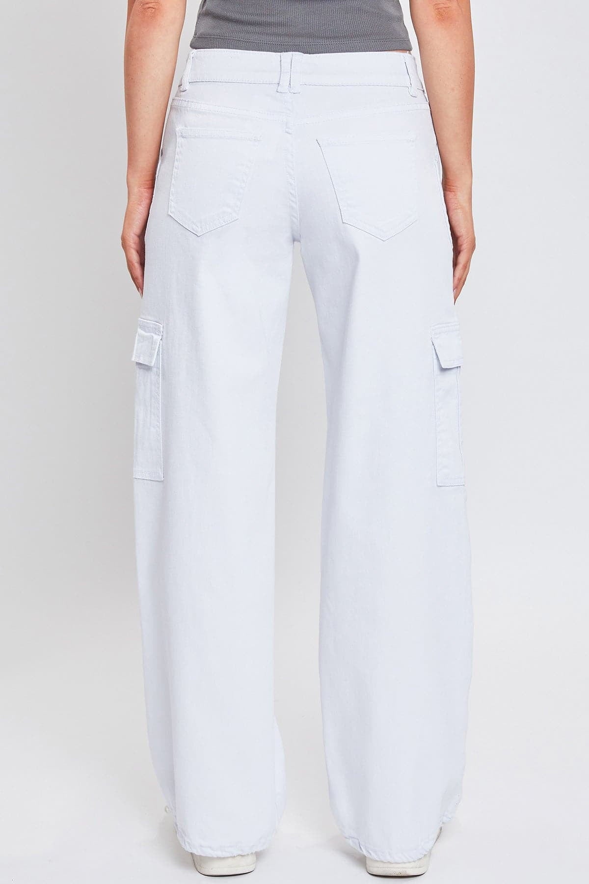 Fashnica Women's Cargo Jeans with Bungee Hem