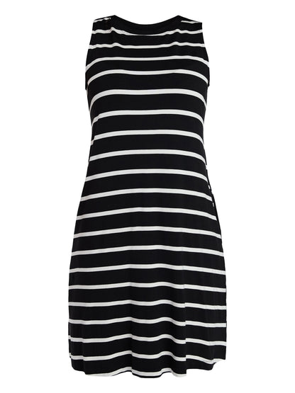 Time and Tru Women’s Sleeveless Knit Swing Dress, Sizes XS-XXXL
