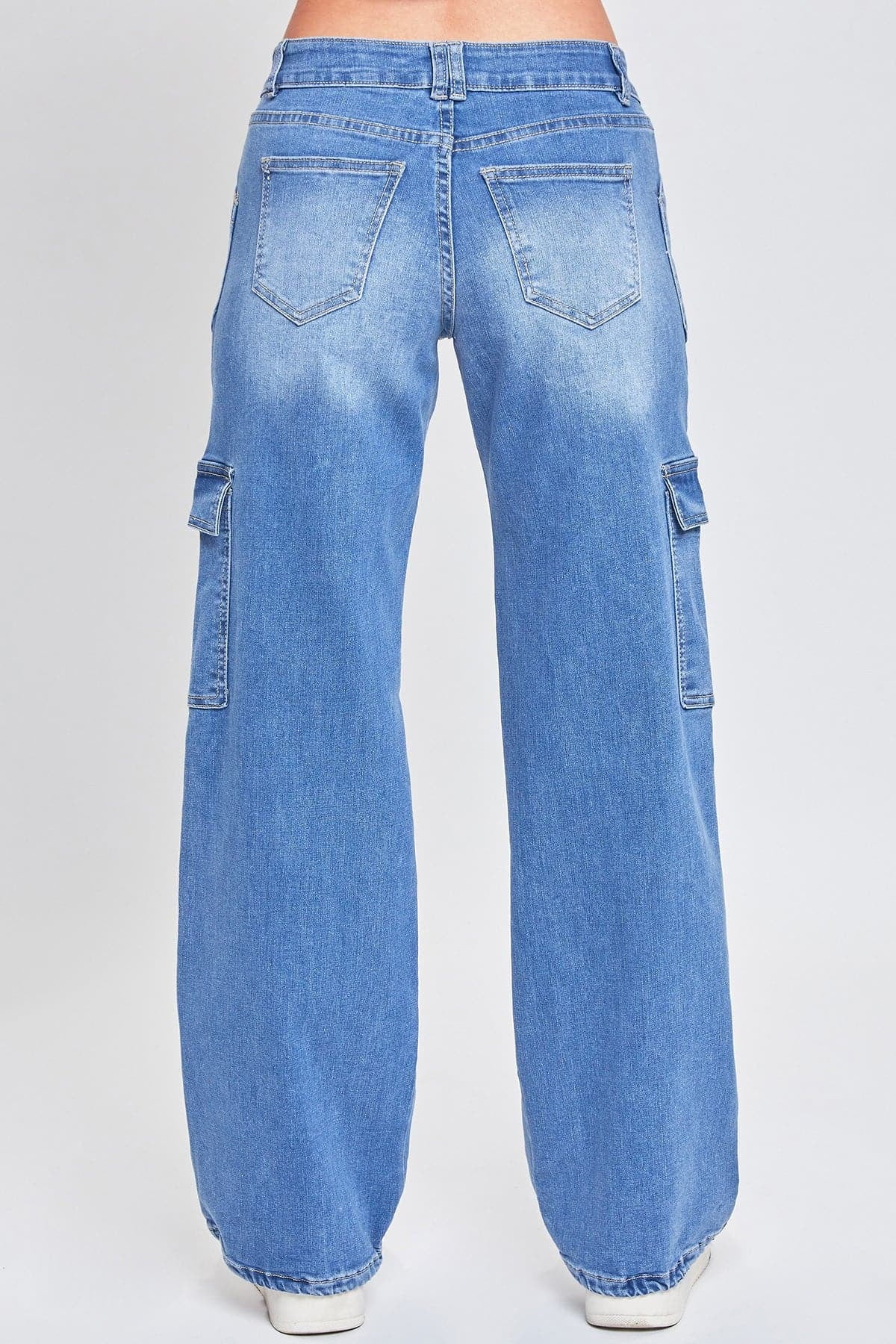 Fashnica Women's Cargo Jeans with Bungee Hem