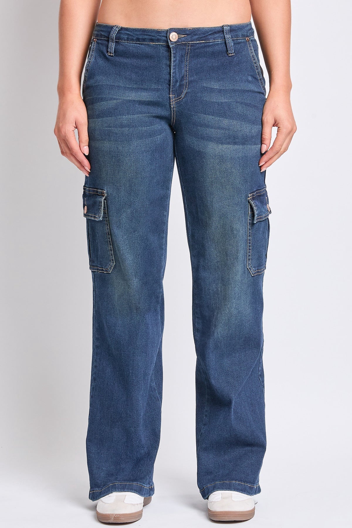 Fashnica- Women's -Straight -Leg Cargo- Skater -Jeans.jpg