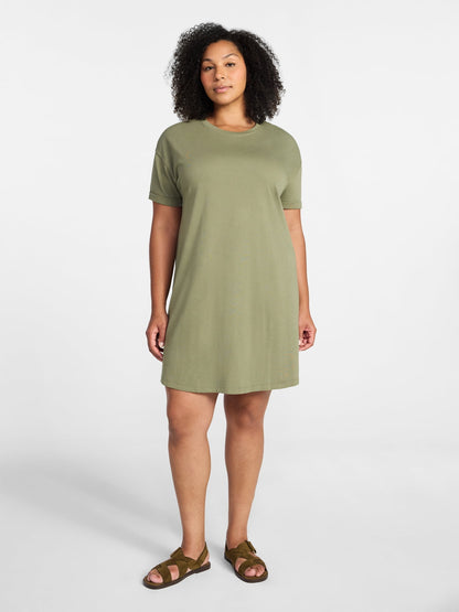 Fashnica -Women's -Cotton- Short Sleeve -T-Shirt -Dress.jpg