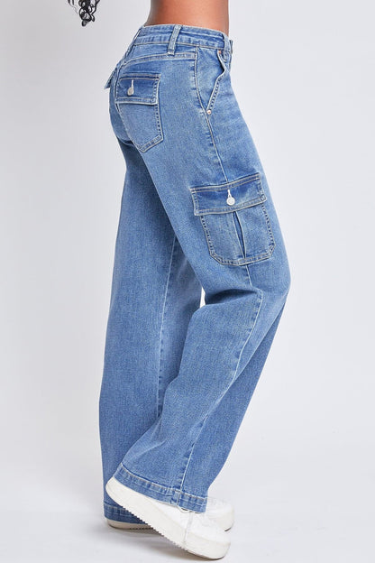 Fashnica- Women's -Straight -Leg Cargo- Skater -Jeans.jpg