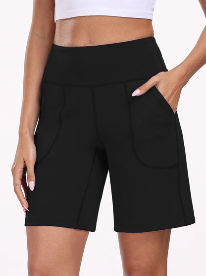 Fashnica Women's High-Waist Wide-Leg Workout Shorts