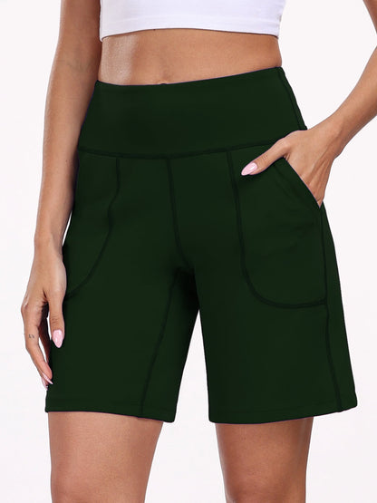 Fashnica Women's High-Waist Wide-Leg Workout Shorts