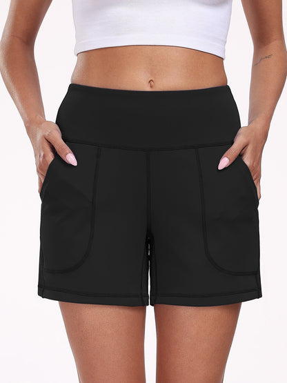 Fashnica Women's Wide Leg Workout Shorts Casual