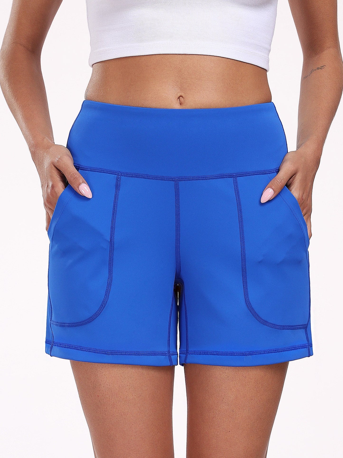 Fashnica Women's Wide Leg Workout Shorts Casual