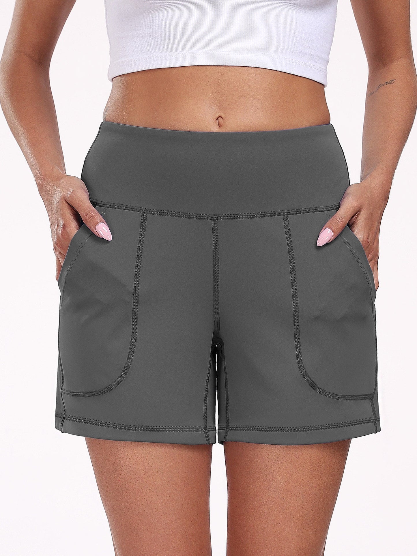 Fashnica Women's Wide Leg Workout Shorts Casual