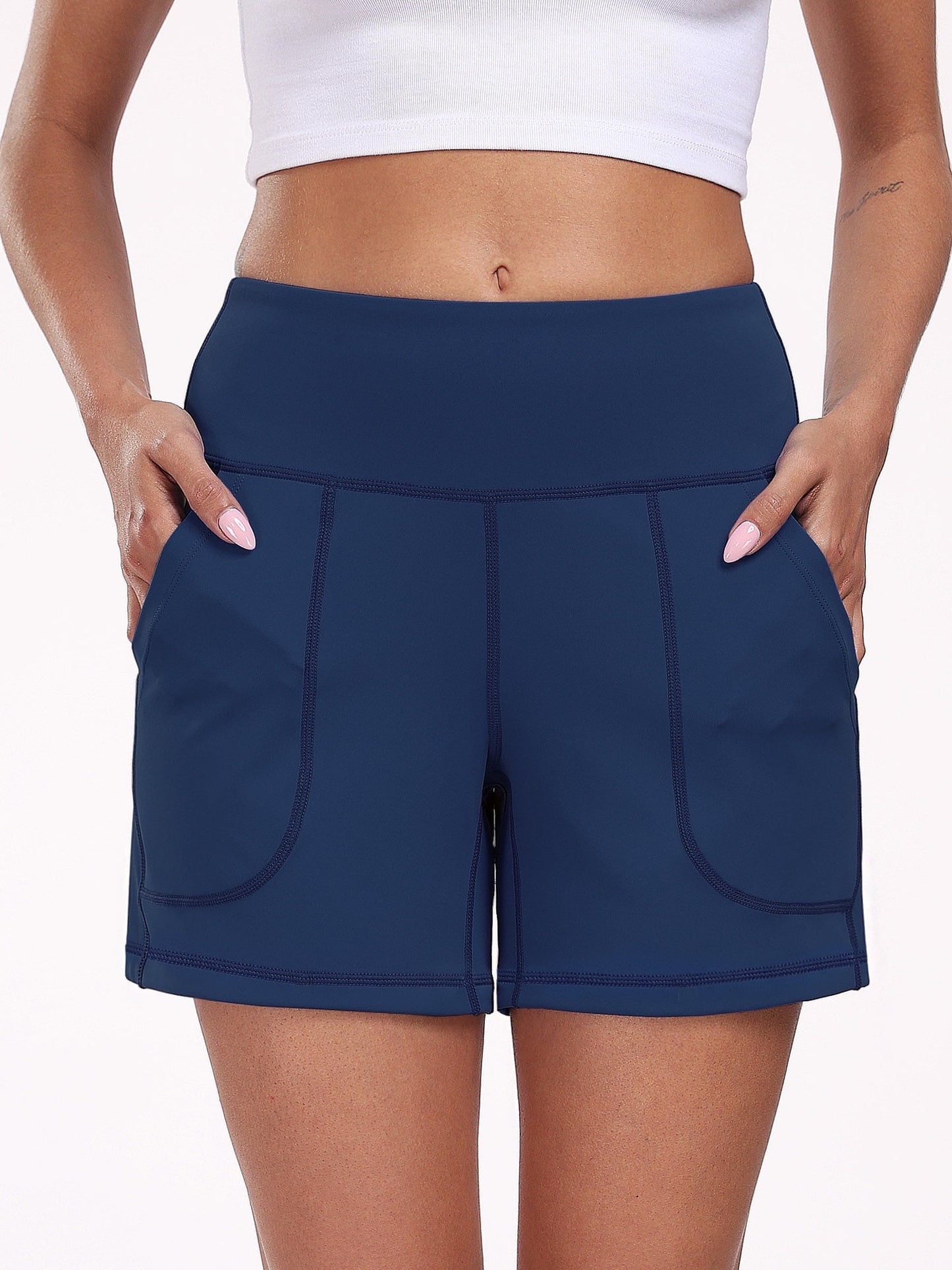 Fashnica Women's Wide Leg Workout Shorts Casual