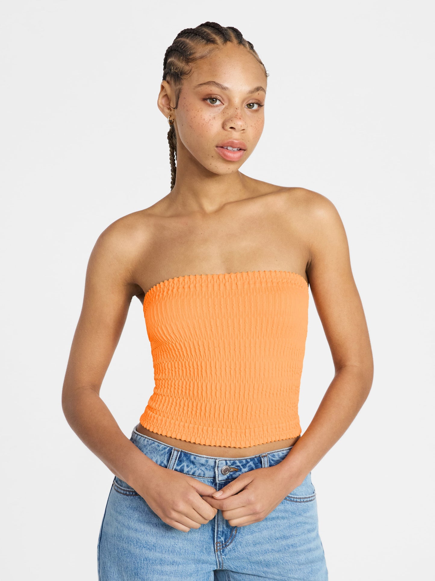 Fashnica -Women's -Seamless Textured- Tube- Top.jpg