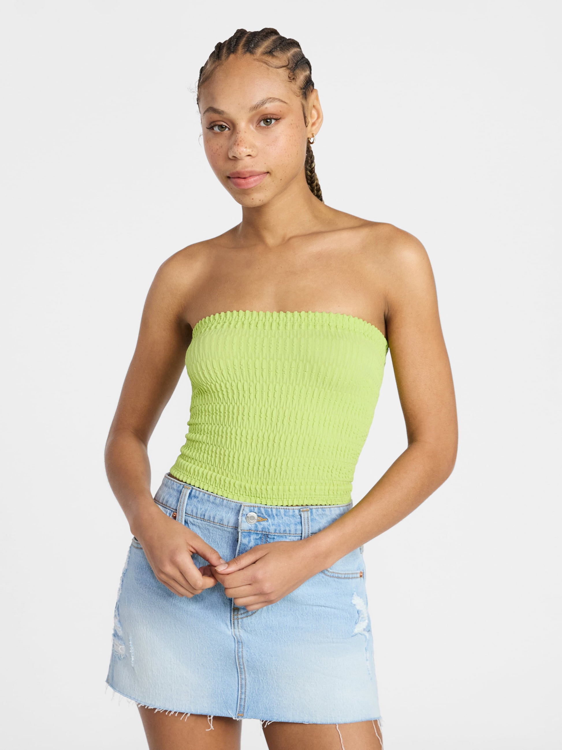 Fashnica -Women's -Seamless Textured- Tube- Top.jpg