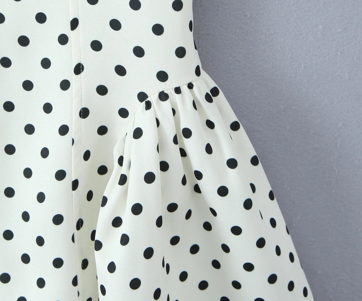 Fashnica Chic Retro Polka Dot Backless Halter Dress