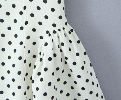 Fashnica Chic Retro Polka Dot Backless Halter Dress