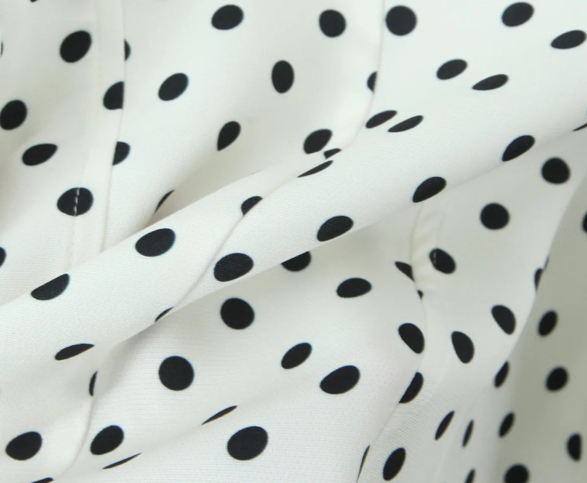 Fashnica Chic Retro Polka Dot Backless Halter Dress