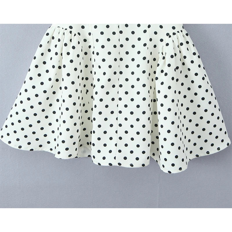 Fashnica Chic Retro Polka Dot Backless Halter Dress