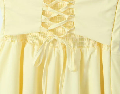 Fashnica Lace-Up Fishbone Sling Party Mini Dress