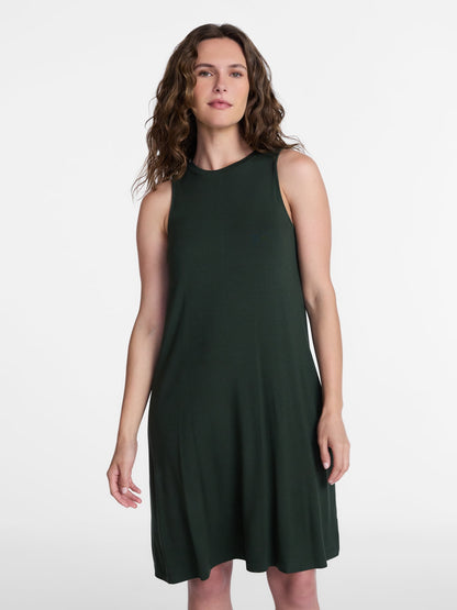 Time and Tru Women’s Sleeveless Knit Swing Dress, Sizes XS-XXXL