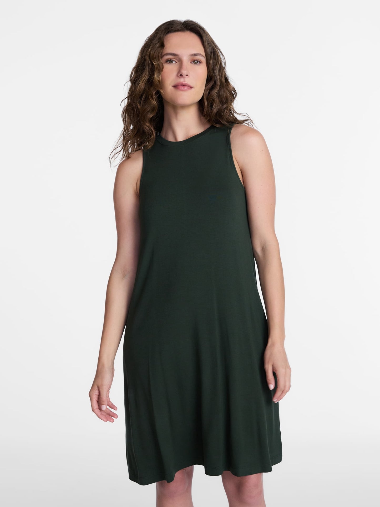 Time and Tru Women’s Sleeveless Knit Swing Dress, Sizes XS-XXXL