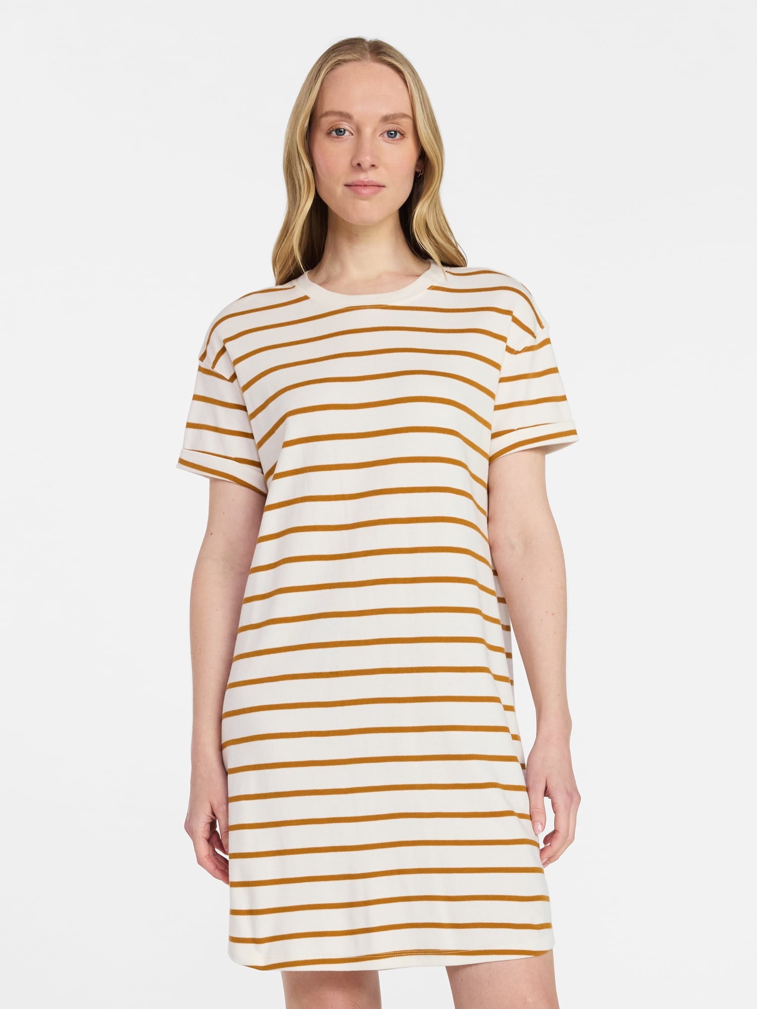 Fashnica Women's Cotton Short Sleeve T-Shirt Dress