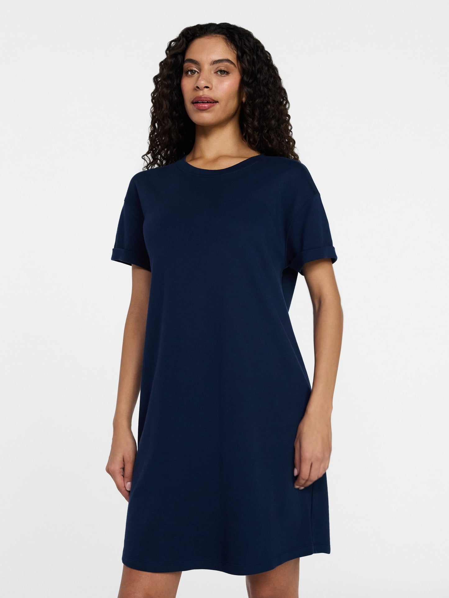 Fashnica Women's Cotton Short Sleeve T-Shirt Dress