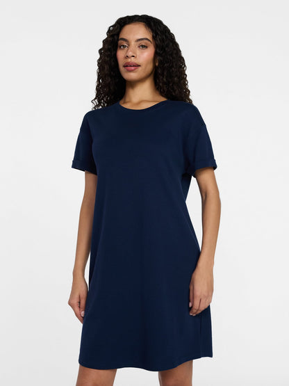 Fashnica Women's Cotton Short Sleeve T-Shirt Dress