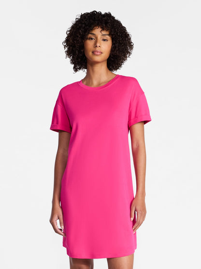 Fashnica Women's Cotton Short Sleeve T-Shirt Dress