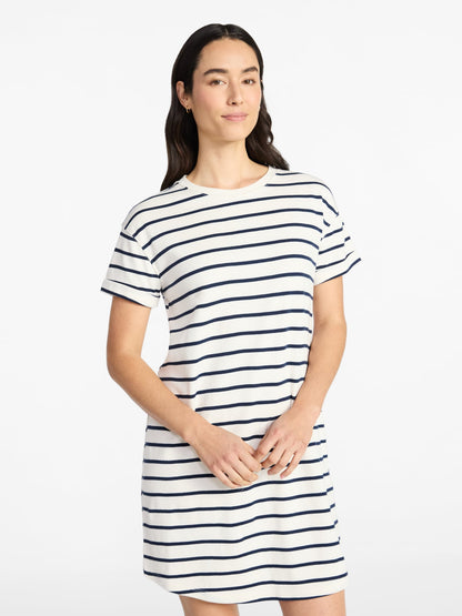 Fashnica Women's Cotton Short Sleeve T-Shirt Dress
