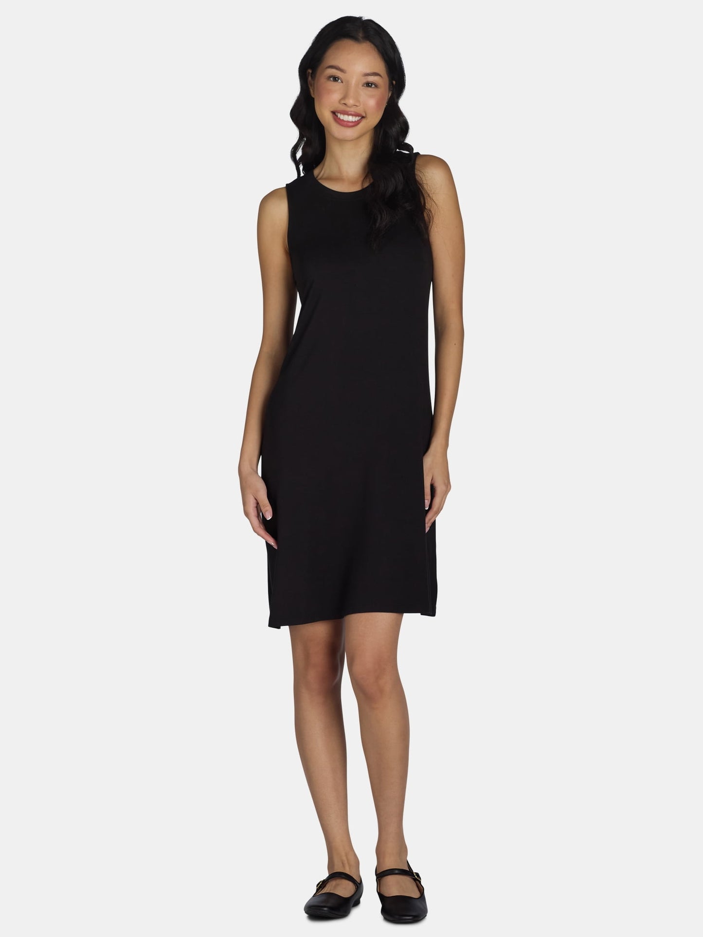 Time and Tru Women’s Sleeveless Knit Swing Dress, Sizes XS-XXXL