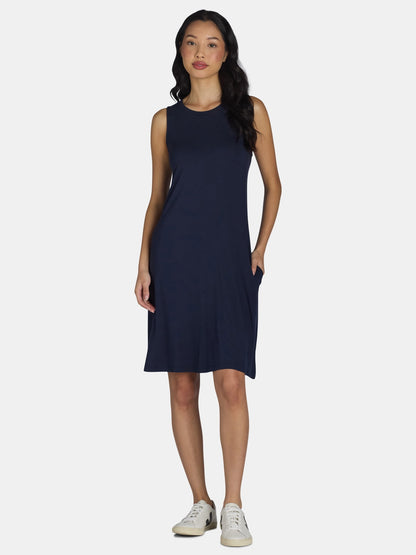 Time and Tru Women’s Sleeveless Knit Swing Dress, Sizes XS-XXXL