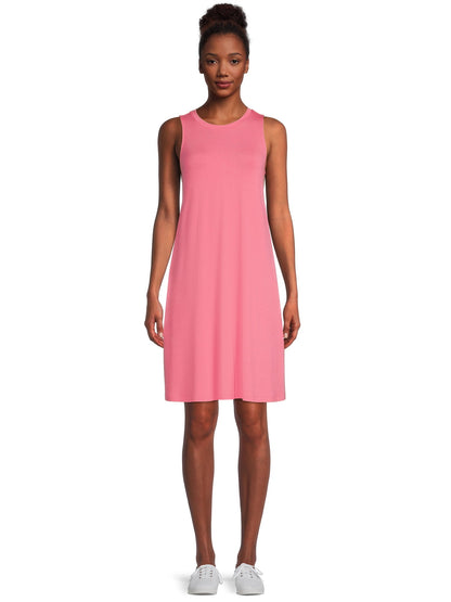Time and Tru Women’s Sleeveless Knit Swing Dress, Sizes XS-XXXL