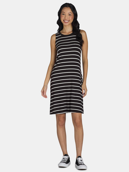 Time and Tru Women’s Sleeveless Knit Swing Dress, Sizes XS-XXXL