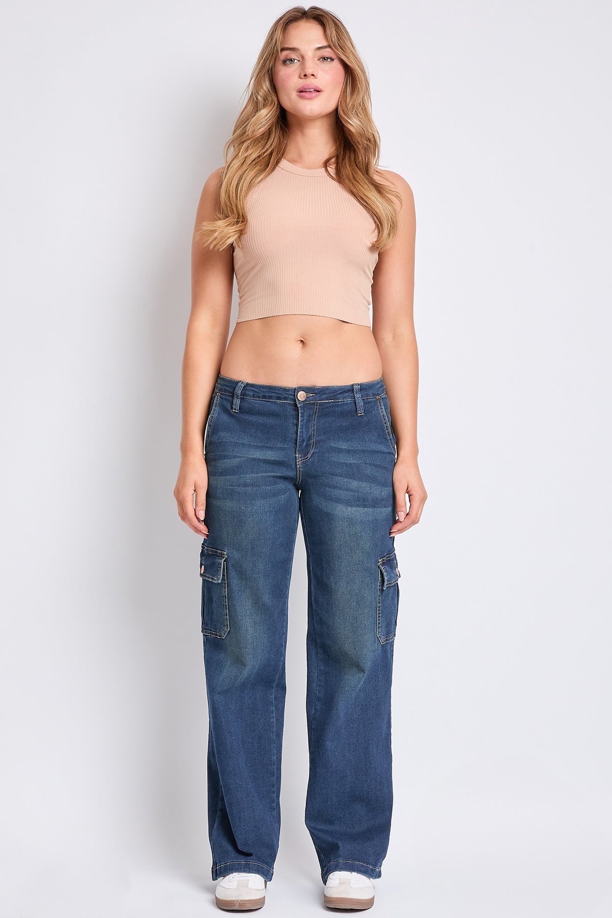Fashnica- Women's -Straight -Leg Cargo- Skater -Jeans.jpg