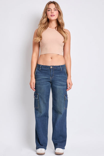 Fashnica- Women's -Straight -Leg Cargo- Skater -Jeans.jpg