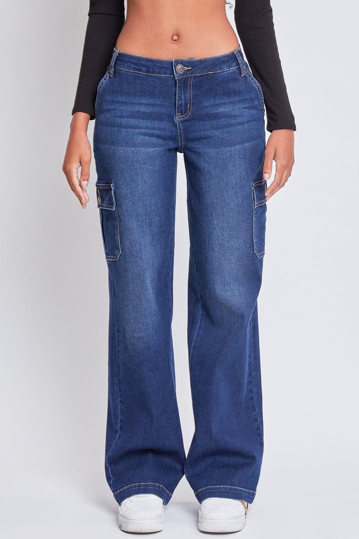 Fashnica- Women's -Straight -Leg Cargo- Skater -Jeans.jpg