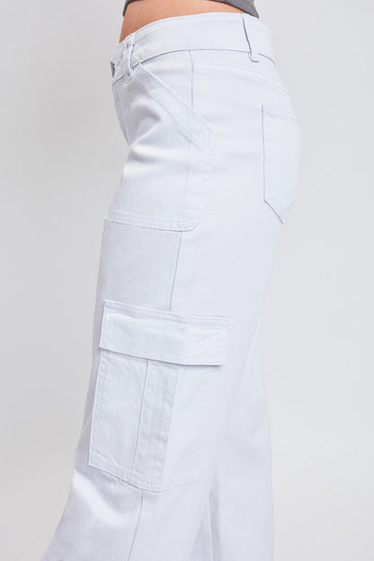 Fashnica Women's Cargo Jeans with Bungee Hem
