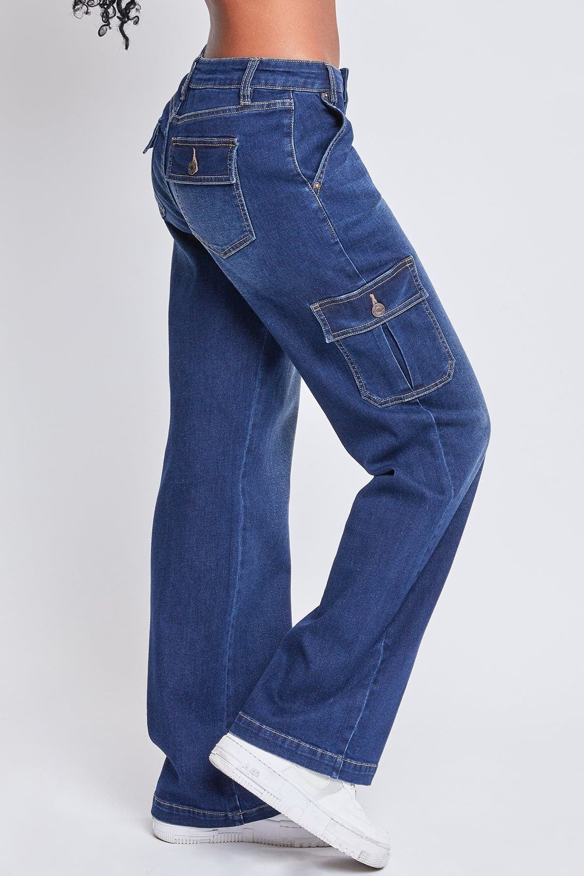 Fashnica- Women's -Straight -Leg Cargo- Skater -Jeans.jpg