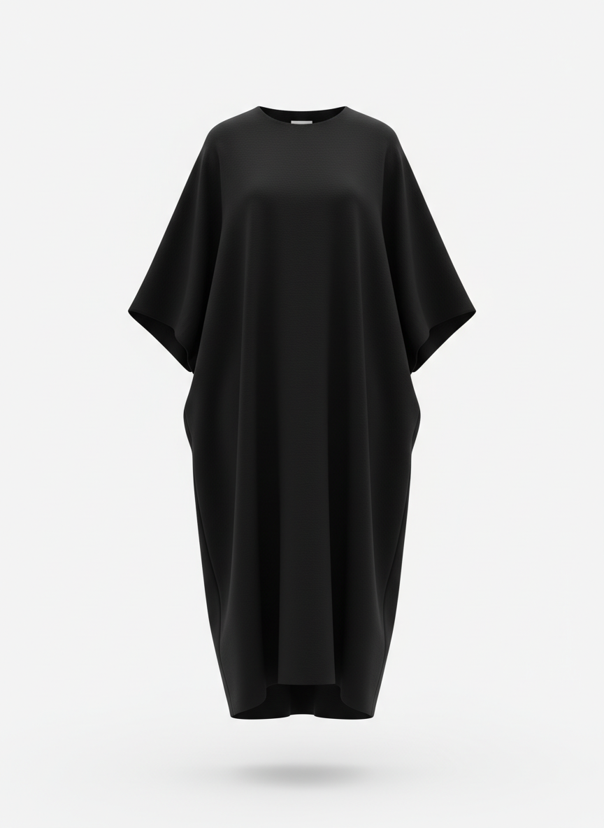 Midi Dress in Oversized Boxy Cut