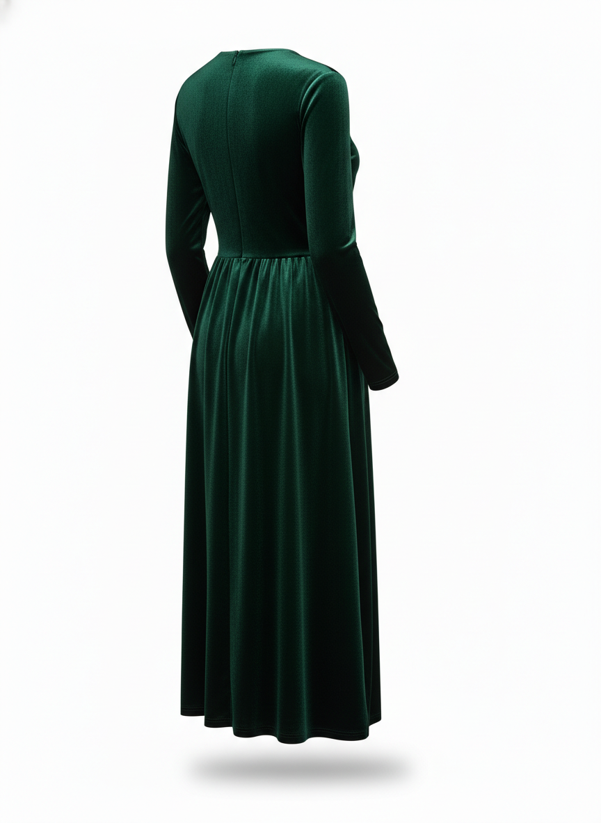 Midi Dress with Empire Waist Cut