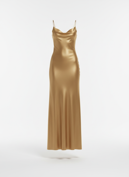 Long Dress with a Slip Cut