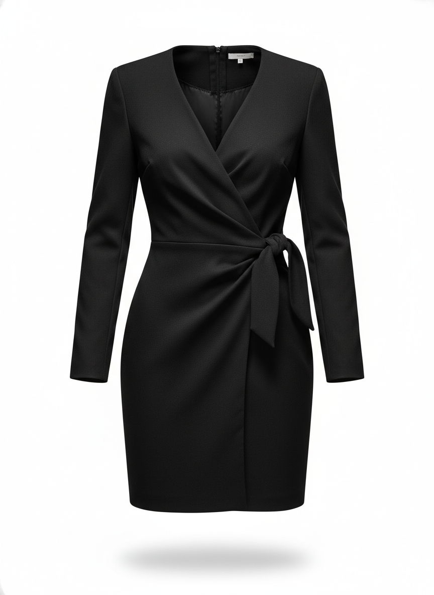 Short Dress with a Wrap Cut