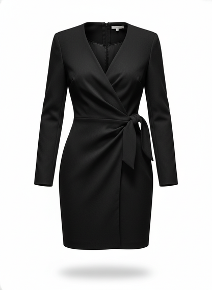 Short Dress with a Wrap Cut
