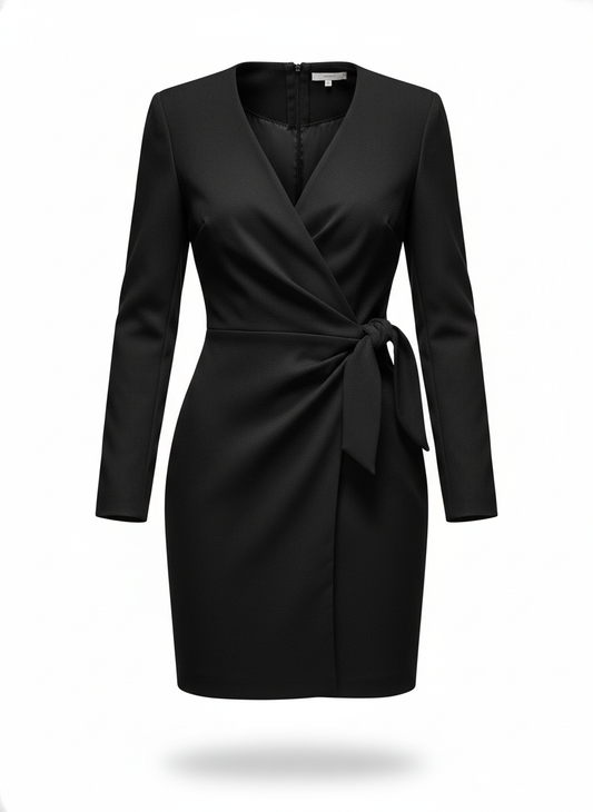Short Dress with a Wrap Cut