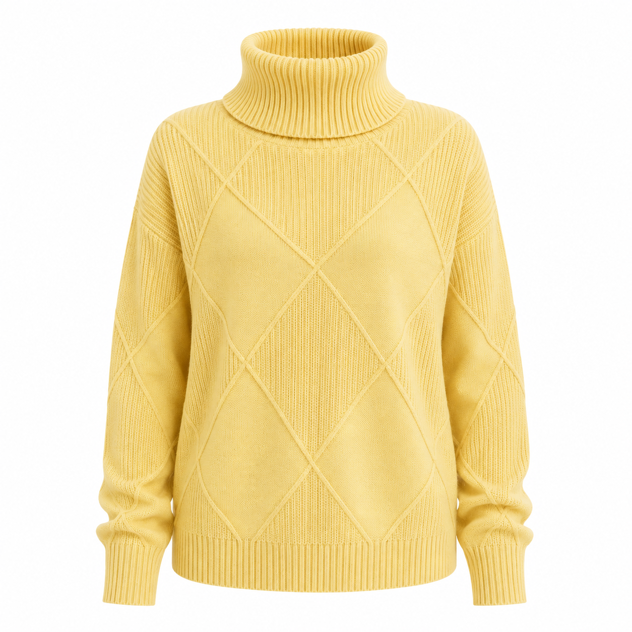 Women's Loose High Neck Knit Sweater – Soft Warm Pullover